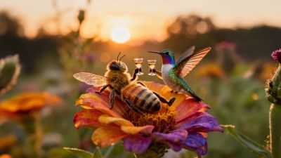 Bilim İnsanları Arıların Ve Sinek Kuşlarının Tüm Gün Alkol Tükettiğini Keşfetti.